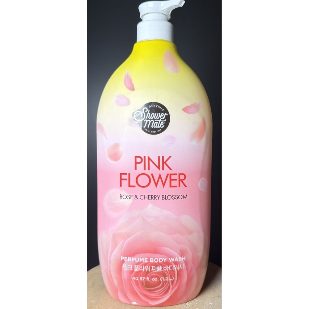 Shower Mate Rose & Cherry Blossom Body Wash Perfume Wash Hydrating 40.57fl. Oz.